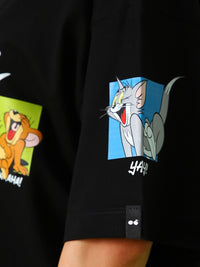 Bewakoof x Official Tom & Jerry Merchandise Friends & Feelings Print Oversized T-shirt