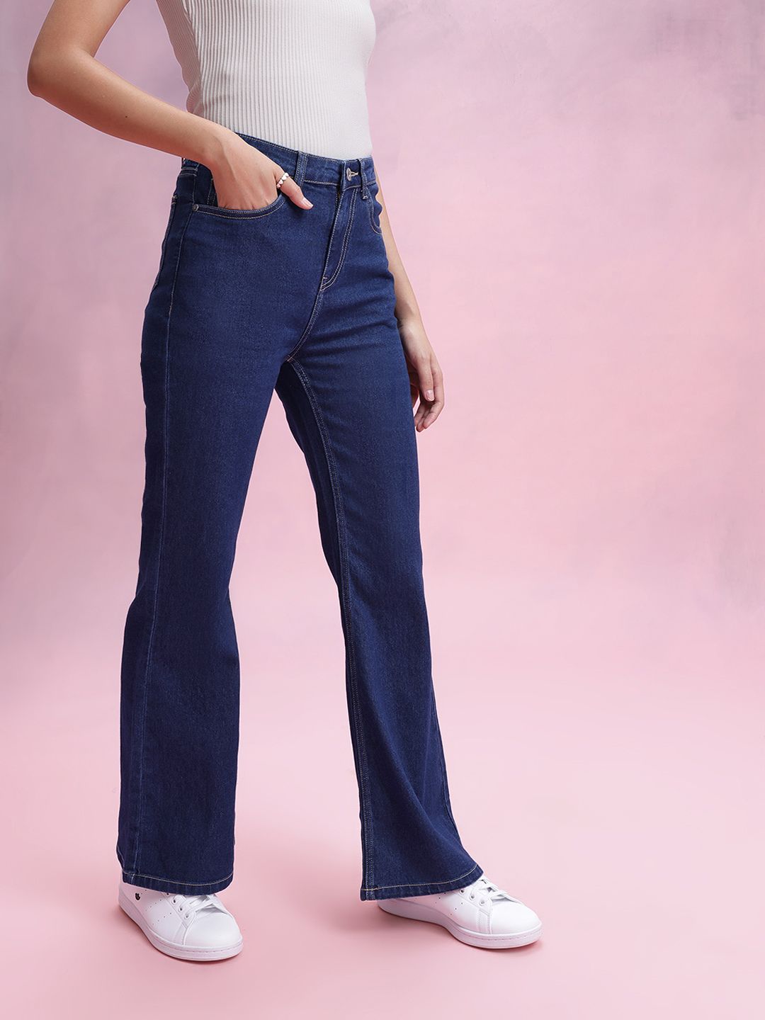 DressBerry Women High-Rise Stretchable Bootcut Jeans