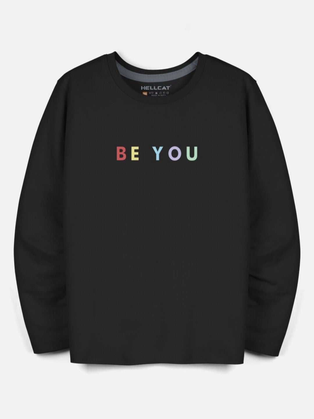 HELLCAT Boys Typography 3 Printed Applique T-shirt