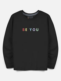 HELLCAT Boys Typography 3 Printed Applique T-shirt