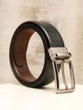 Teakwood Leathers Men Textured Leather Reversible Formal Belt
