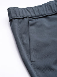 The Indian Garage Co Men Textured Slim Fit Trousers