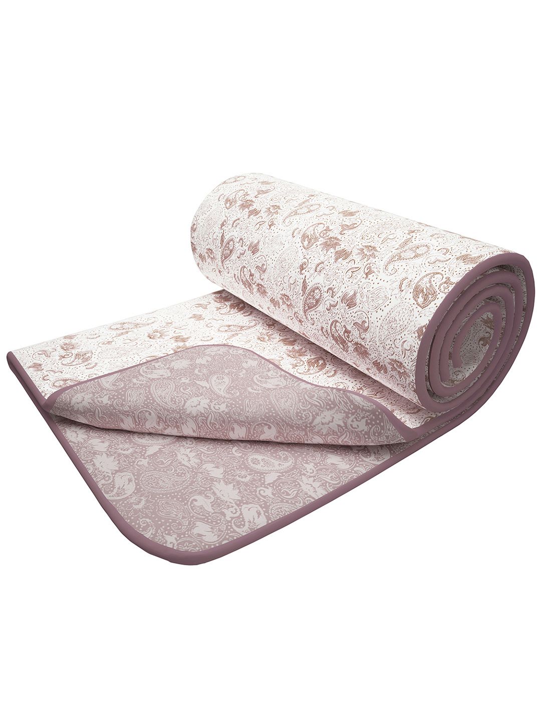Story@home Purple & White Printed AC Room 150 GSM Reversible Cotton Double Bed Dohar