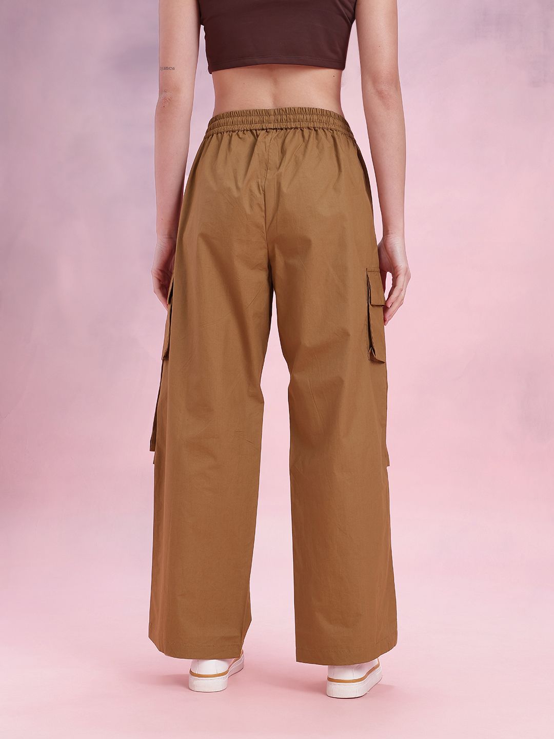 DressBerry Women Cotton Pleated Cargos