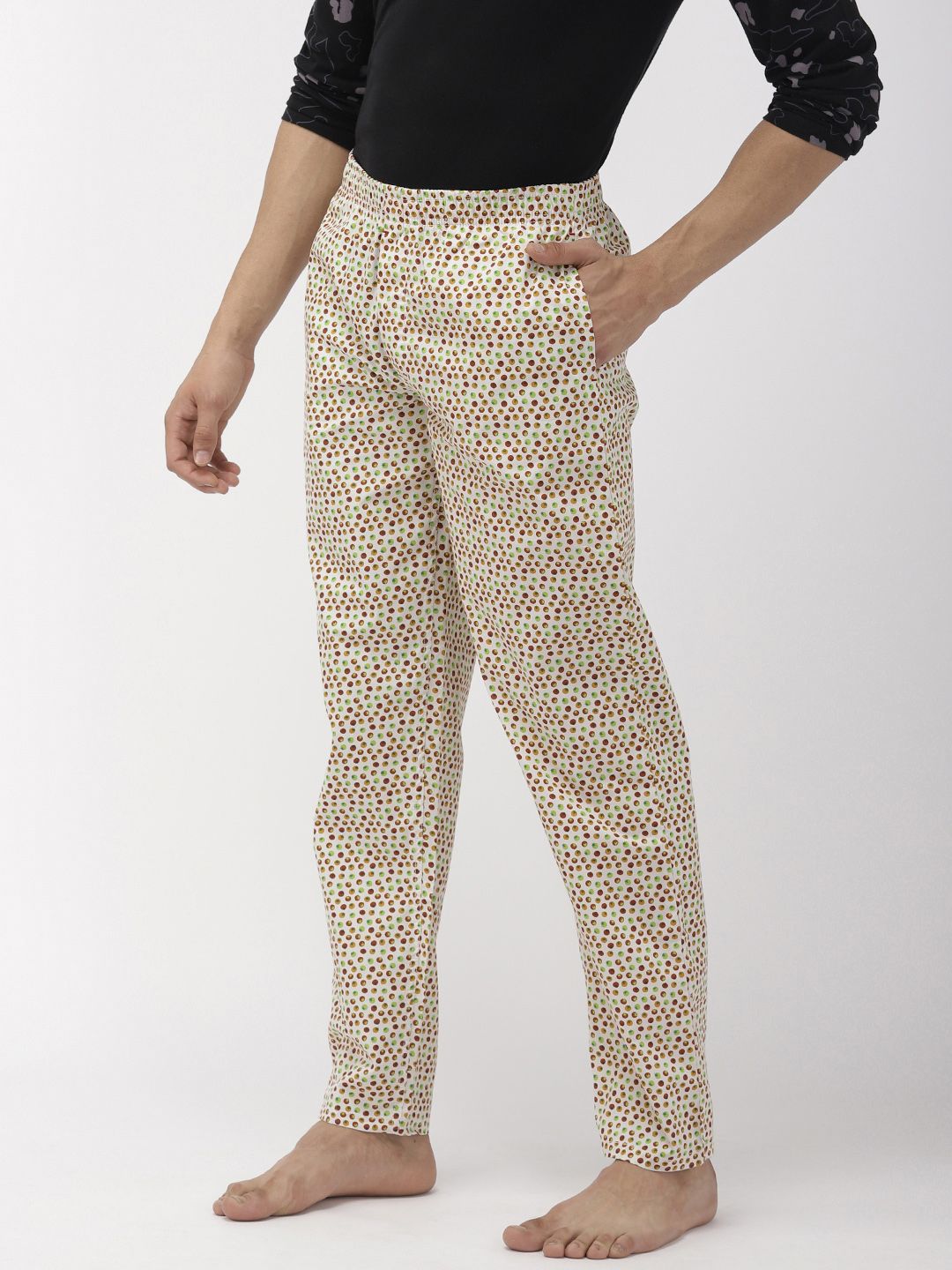 The Indian Garage Co Men Off-White Printed Lounge Pants