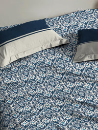 MYTRIDENT Audrey Urban Comfort Flat 144TC Queen Cotton 1 Bedsheet with 2 Pillow Covers