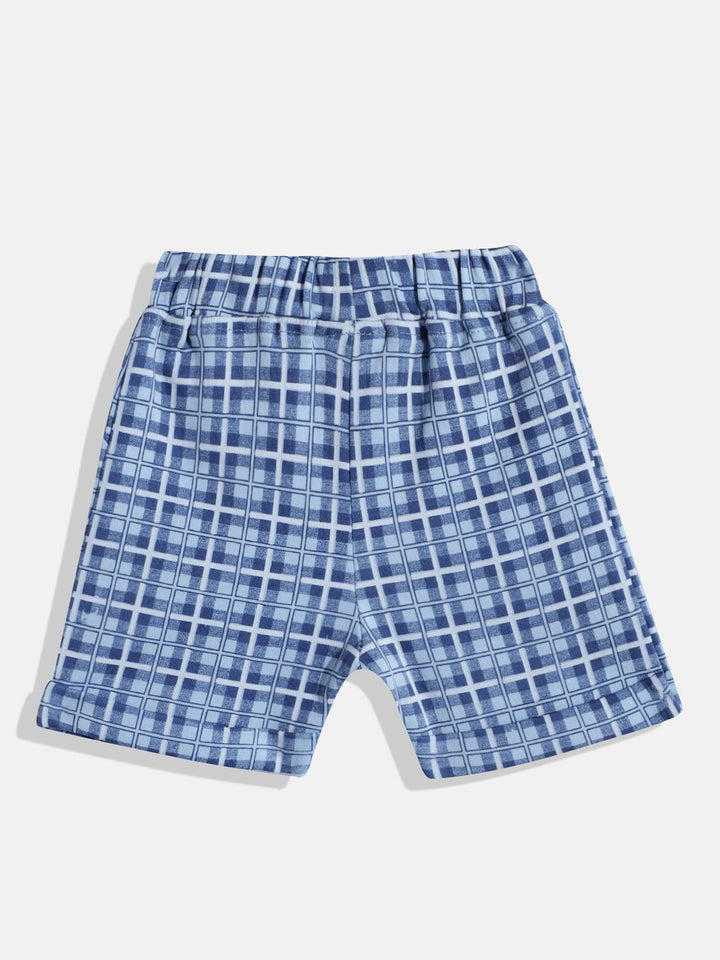 Moms Love Infant Boys Pure Cotton Colourblocked T-shirt with Shorts