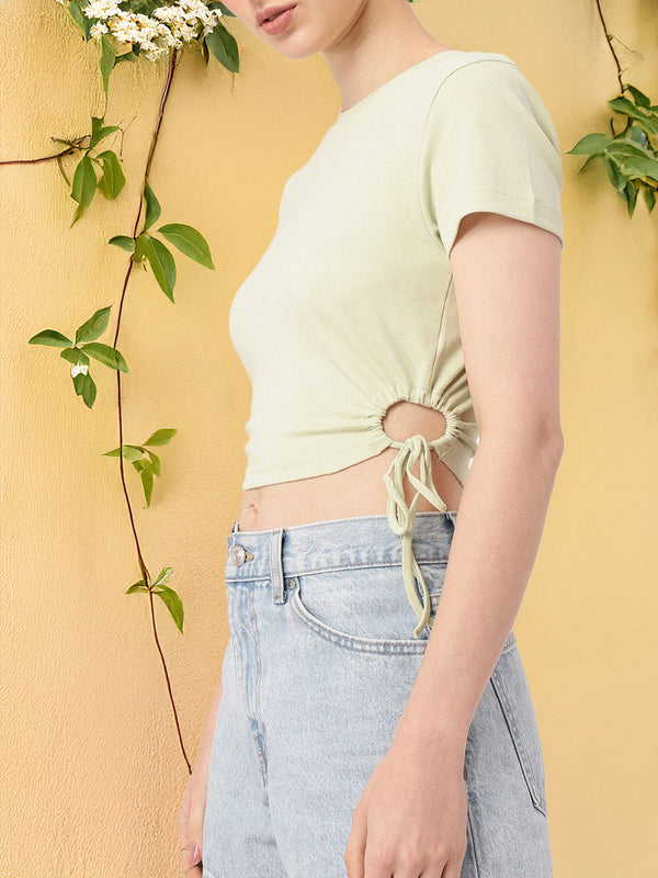 DressBerry Beach Babe Breeze Cut-Out Crop Top