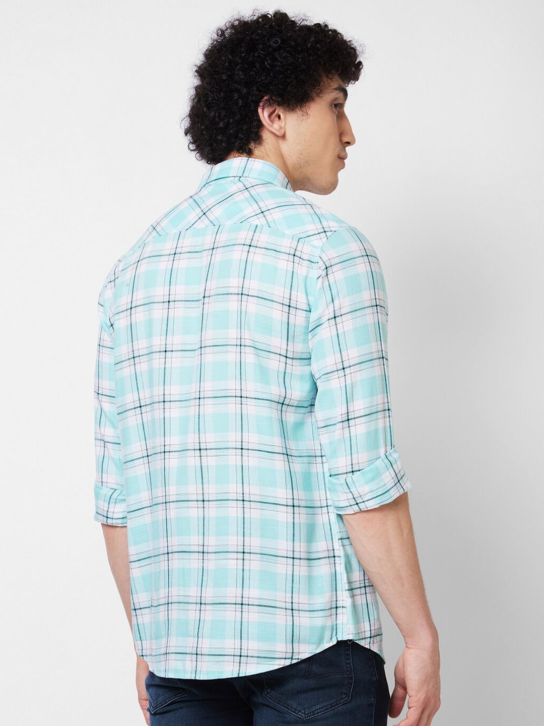 SPYKAR Men Tartan Checked Opaque Cotton Casual Shirt