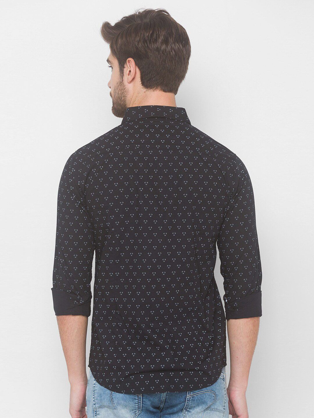 SPYKAR Men Black Printed Casual Shirt