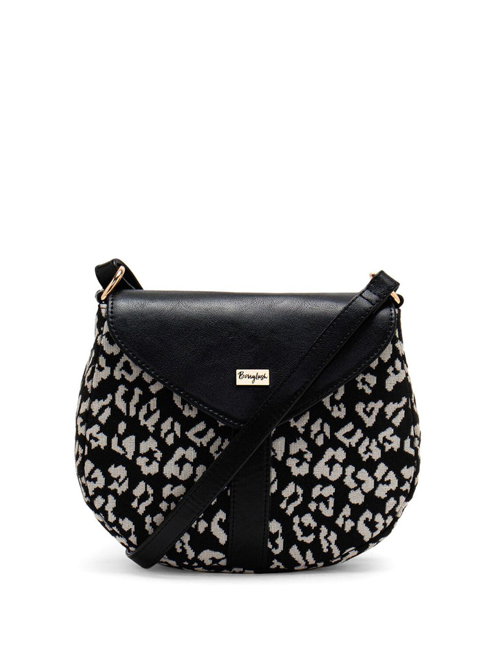 Berrylush White Animal Printed Miniature Sling Bag