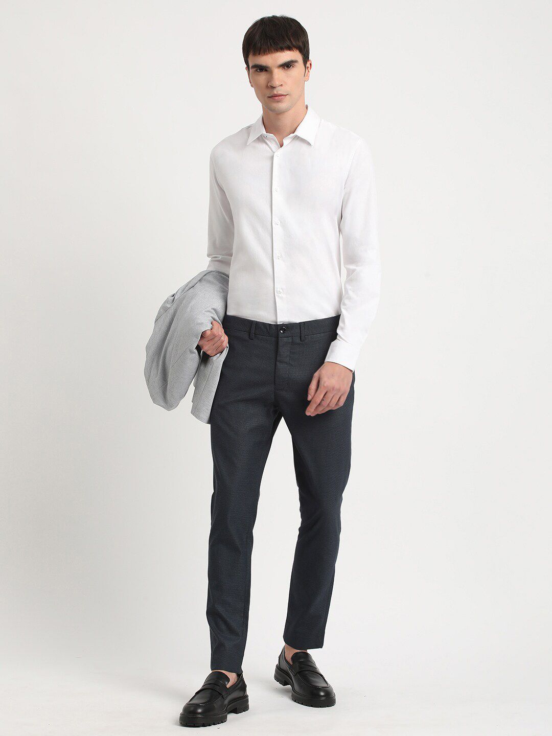 THE BEAR HOUSE Twill Slim Fit Cotton Formal Shirt