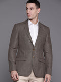 Raymond Self-Checked Slim Fit Single-Breasted Formal Blazer