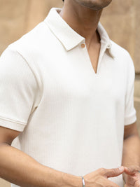 Powerlook Men Solid Polo Collar Short Sleeves T-shirt