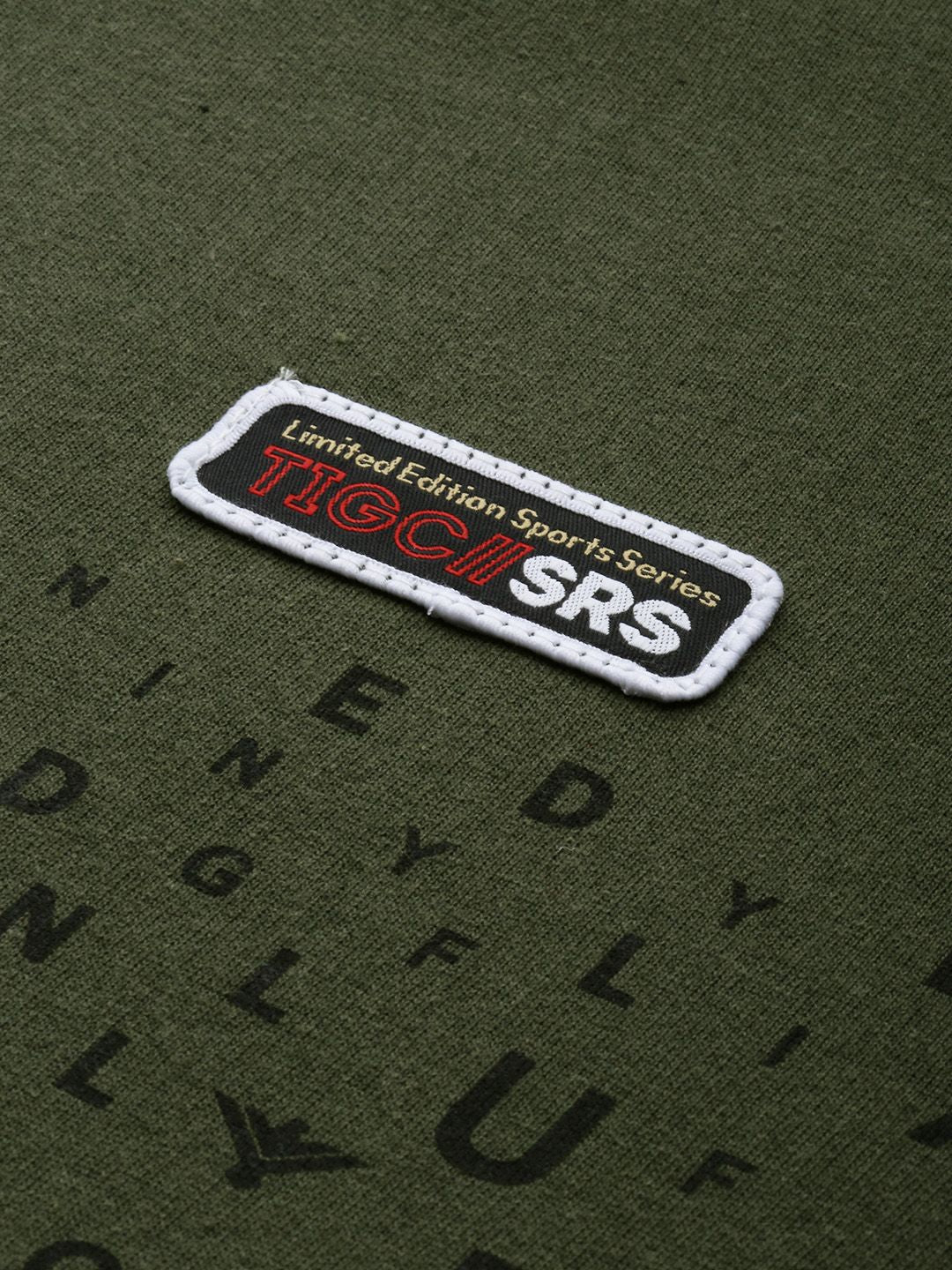 The Indian Garage Co Men Olive Green Printed Sweatshirt