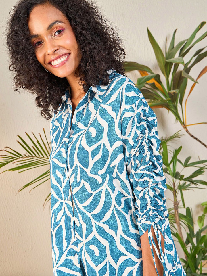 SASSAFRAS Printed Shirt With Trousers Co-Ords