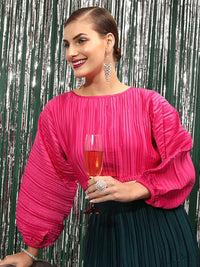 STREET 9 Fuchsia Striped Top