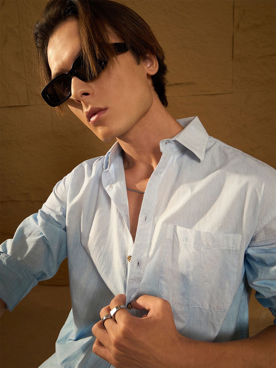 Dennison Drop Shoulder Oversized Ombre Dyed Shirt