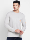 Being Human Typography Printed Round Neck Long Sleeves Pockets Regular T-shirt