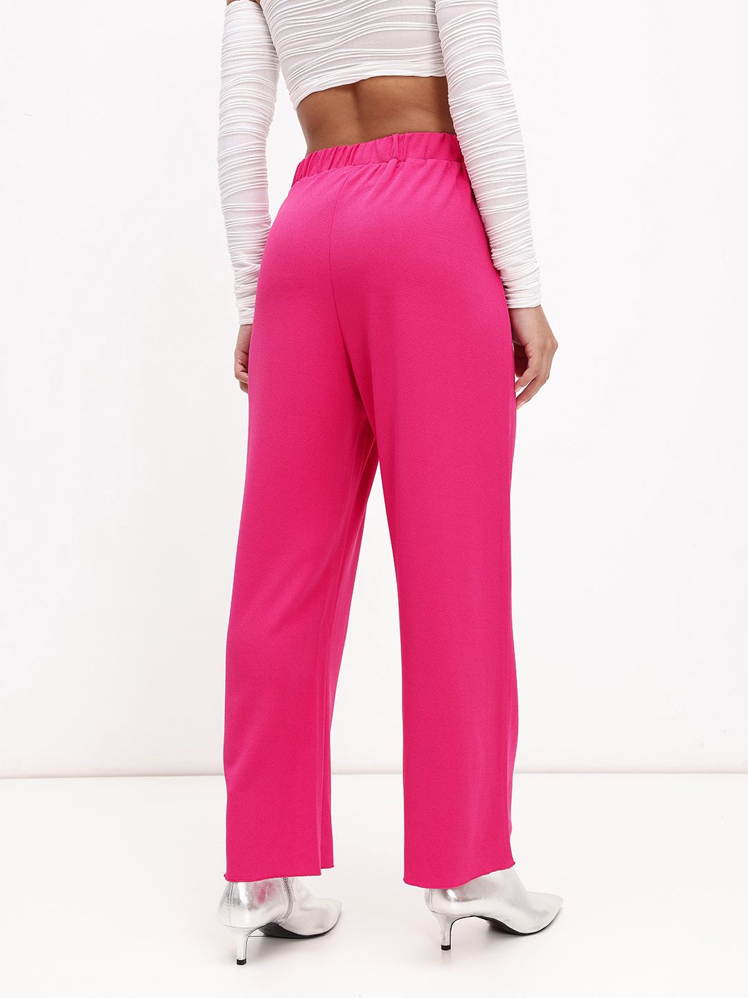 DressBerry Women Vibrant Vividness Self Design Trousers