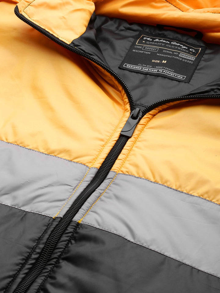 The Indian Garage Co Men Slim Fit Biker Jacket with Detachable Hood