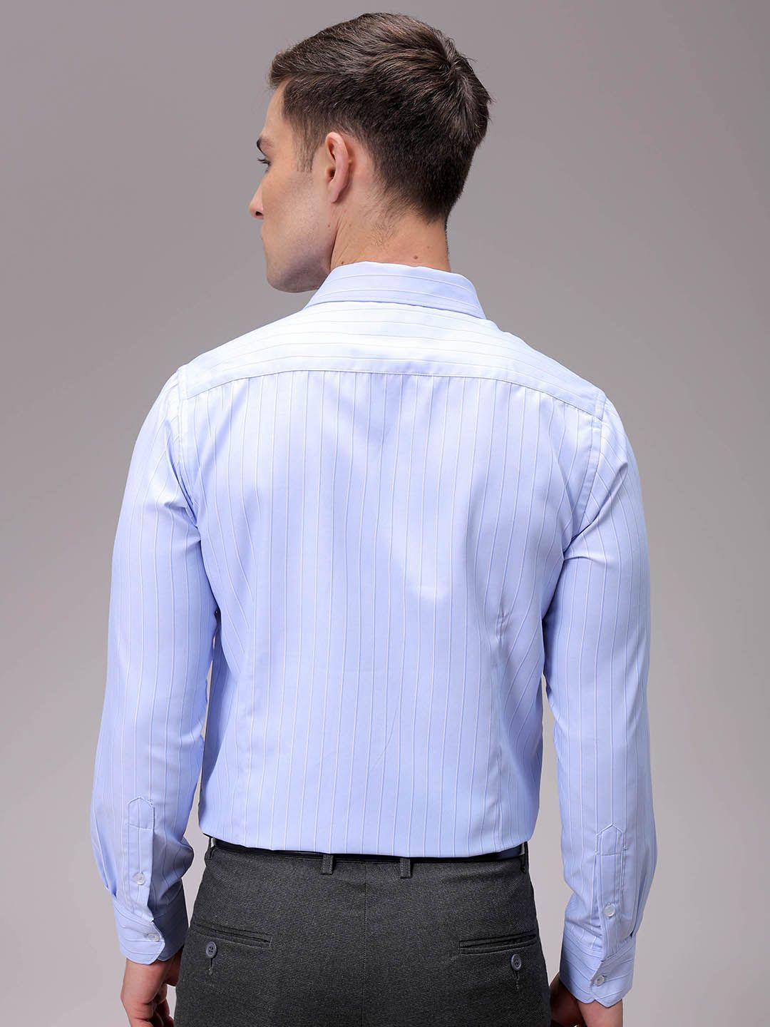 The Indian Garage Co. X Luxe Men Slim Fit Multi Stripes Opaque Striped Formal Shirt