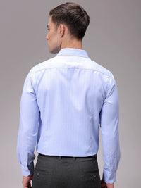 The Indian Garage Co. X Luxe Men Slim Fit Multi Stripes Opaque Striped Formal Shirt