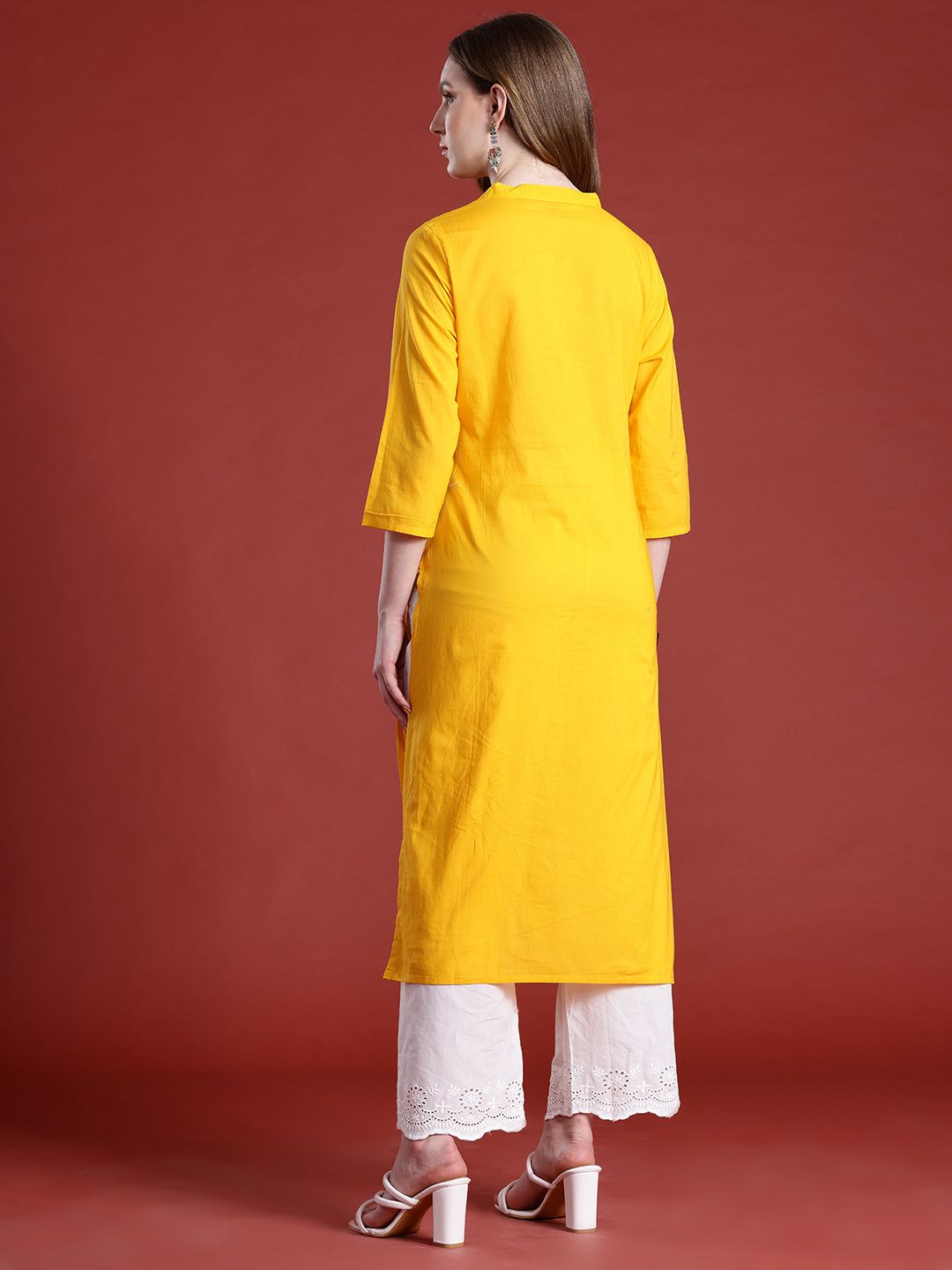 Anouk Cotton Pleated Straight Kurta