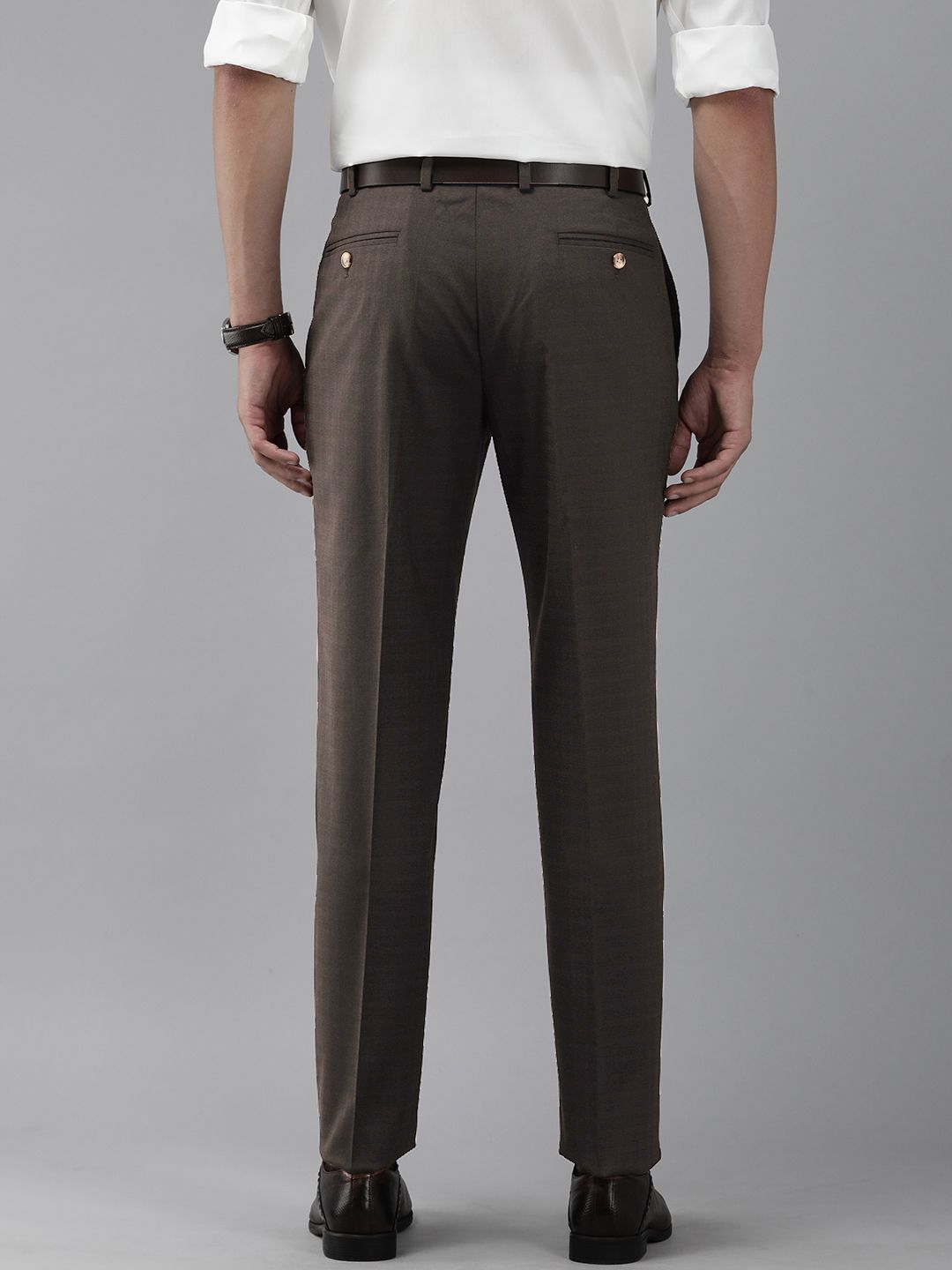 Park Avenue Men Solid Formal Trousers