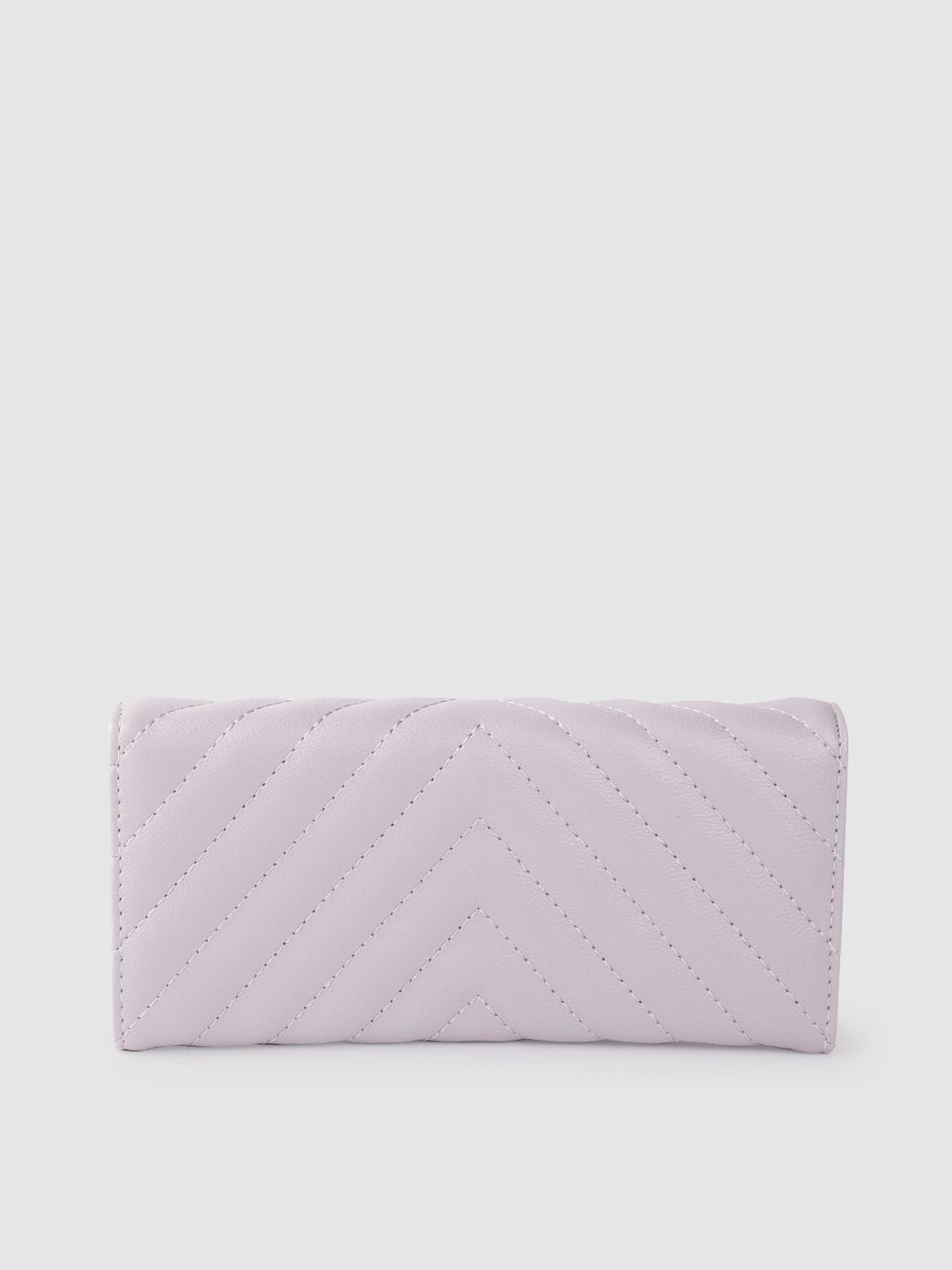 Lino Perros Women Geometric Textured Envelope Wallet with Quilted Detail