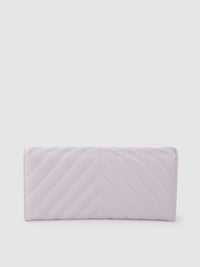 Lino Perros Women Geometric Textured Envelope Wallet with Quilted Detail