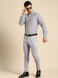 DENNISON Men Smart Tapered Fit Formal Trousers