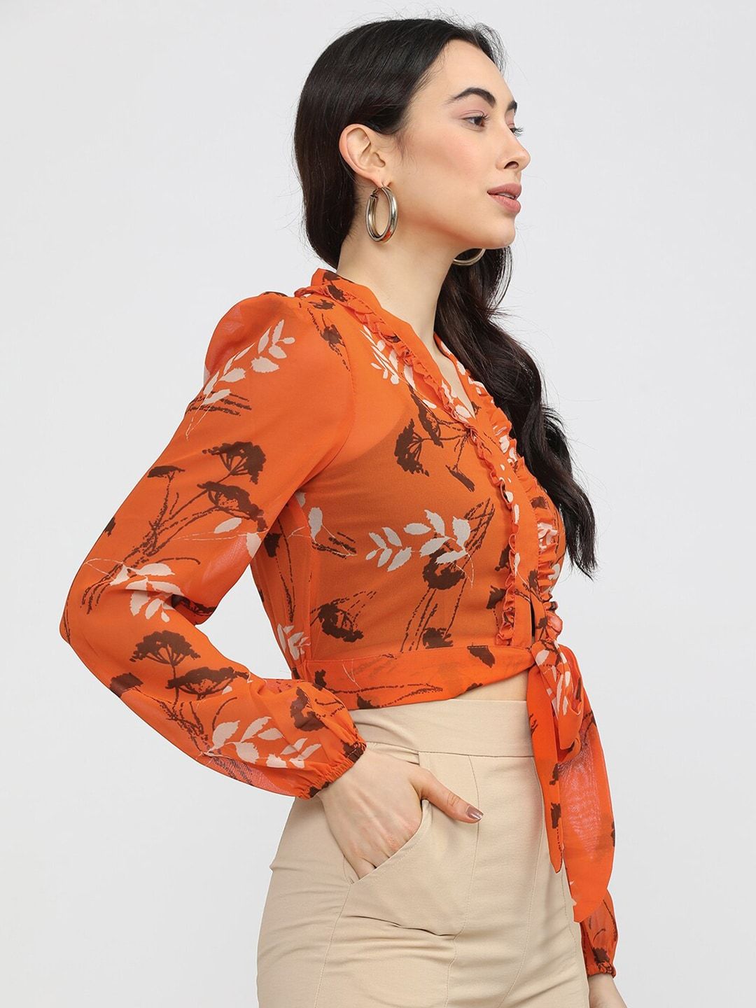 Tokyo Talkies Floral Crop Top