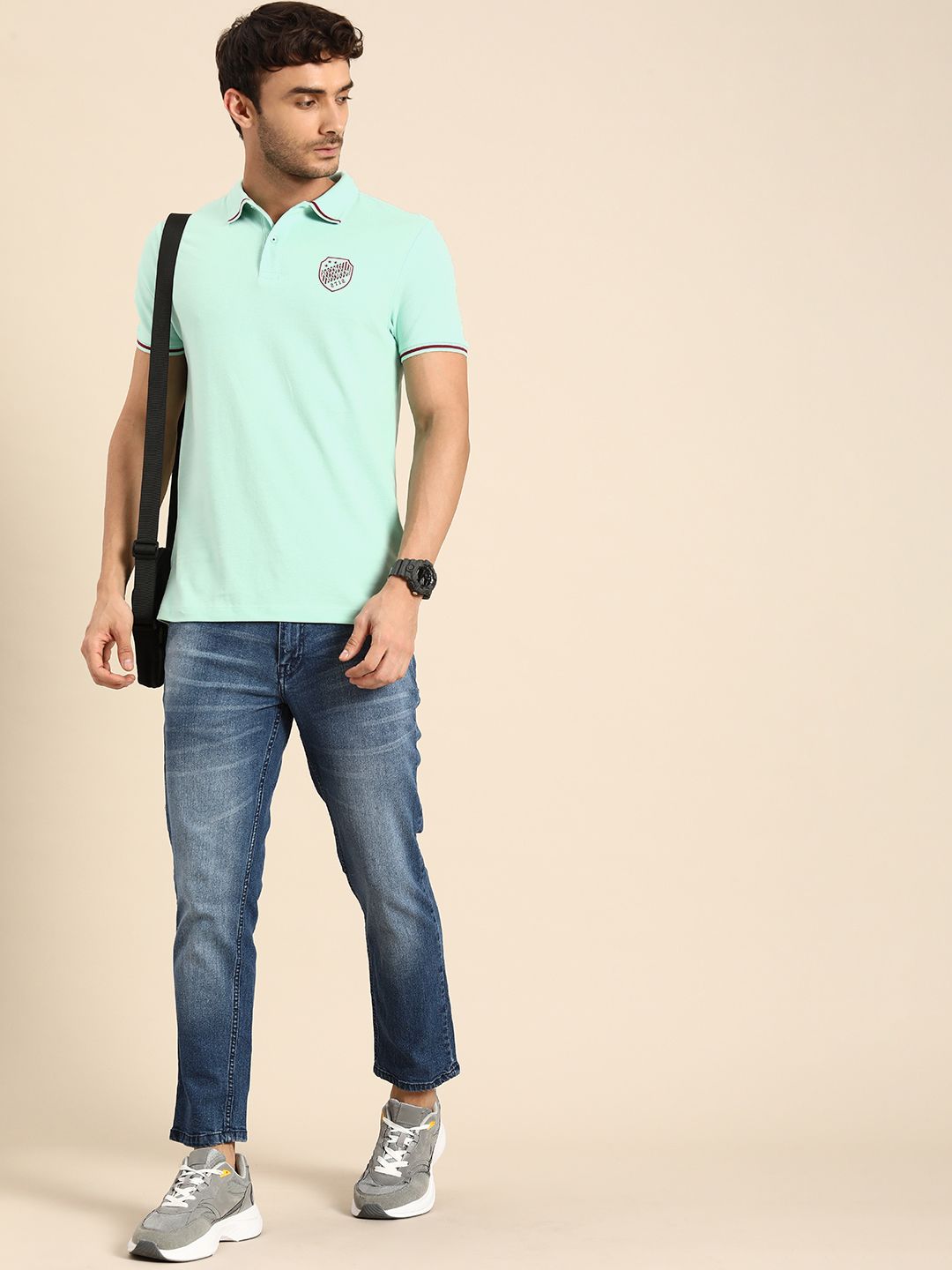 Being Human Polo Collar Pure Cotton T-shirt