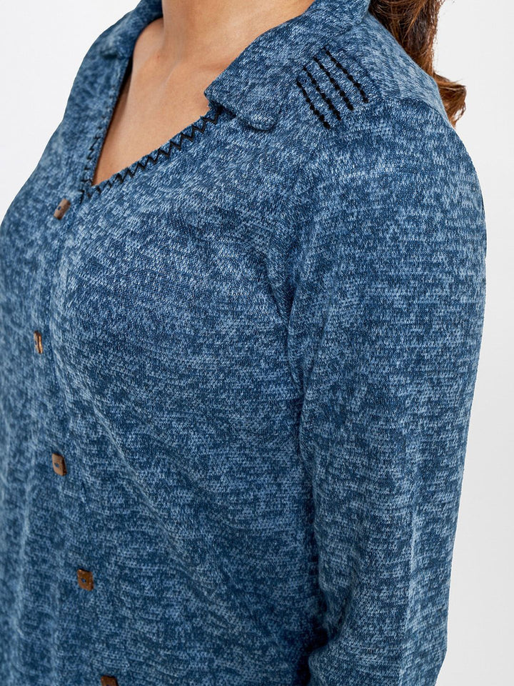 Global Desi Self Design Shirt Collar Tunic
