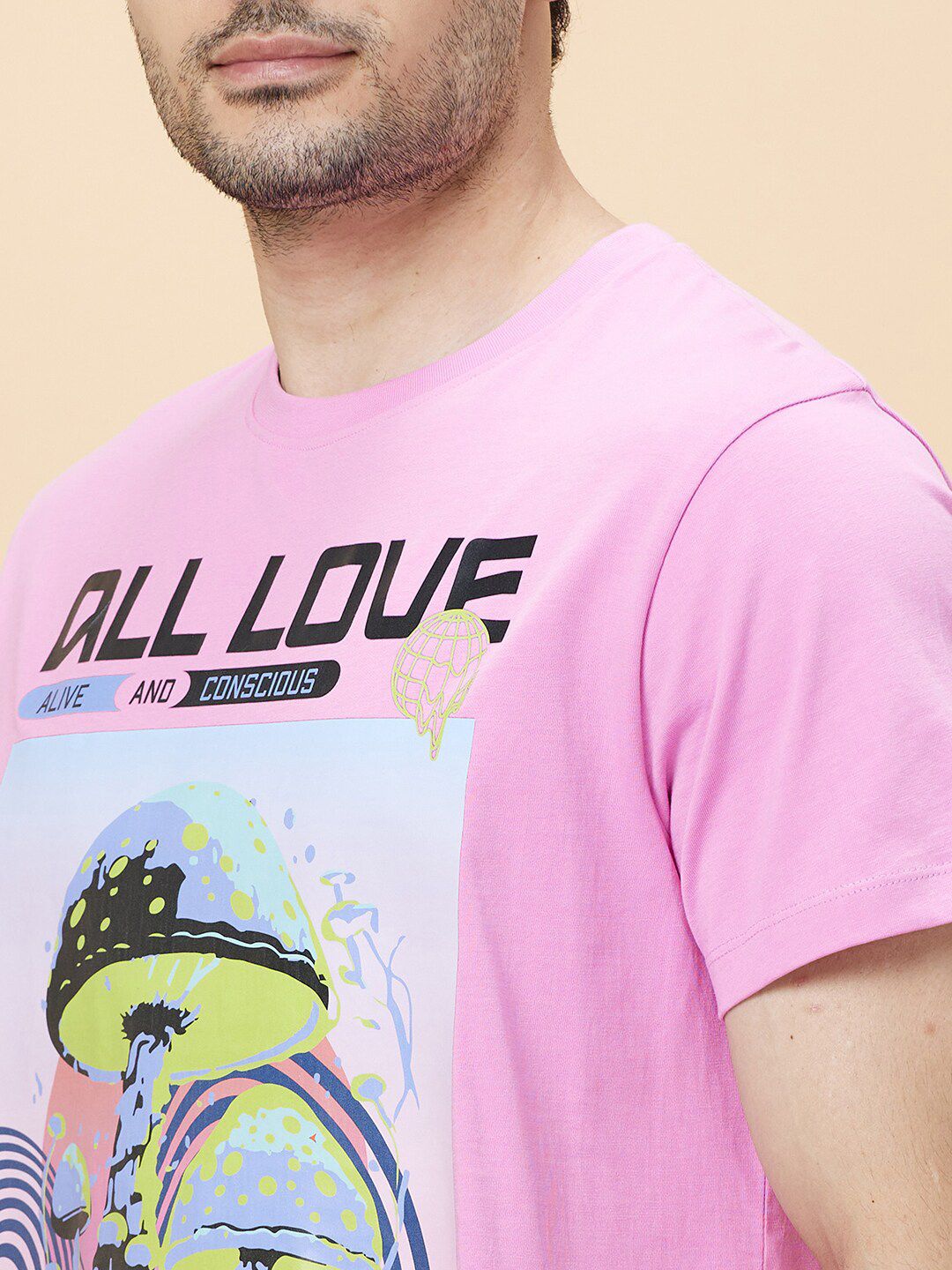 Being Human Graphic Printed Round Neck Short Sleeves T-shirt