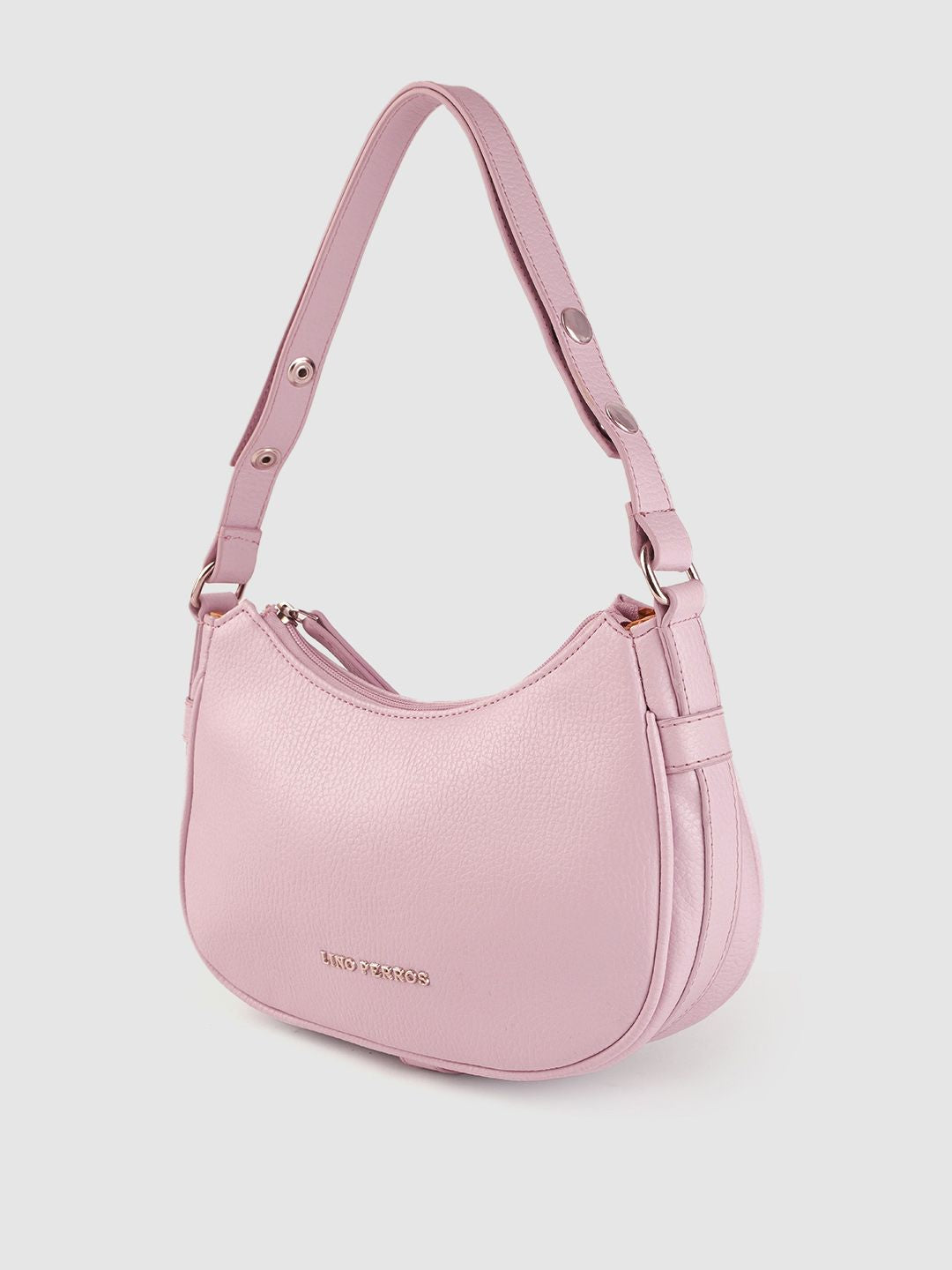 Lino Perros Women Lavender Solid Structured Baguette Bag