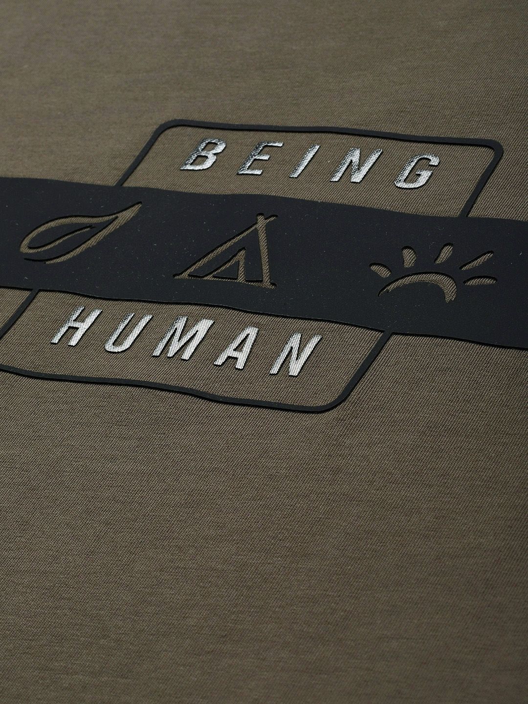 Being Human Clothing Men Brand Logo Printed Round Neck T-shirt