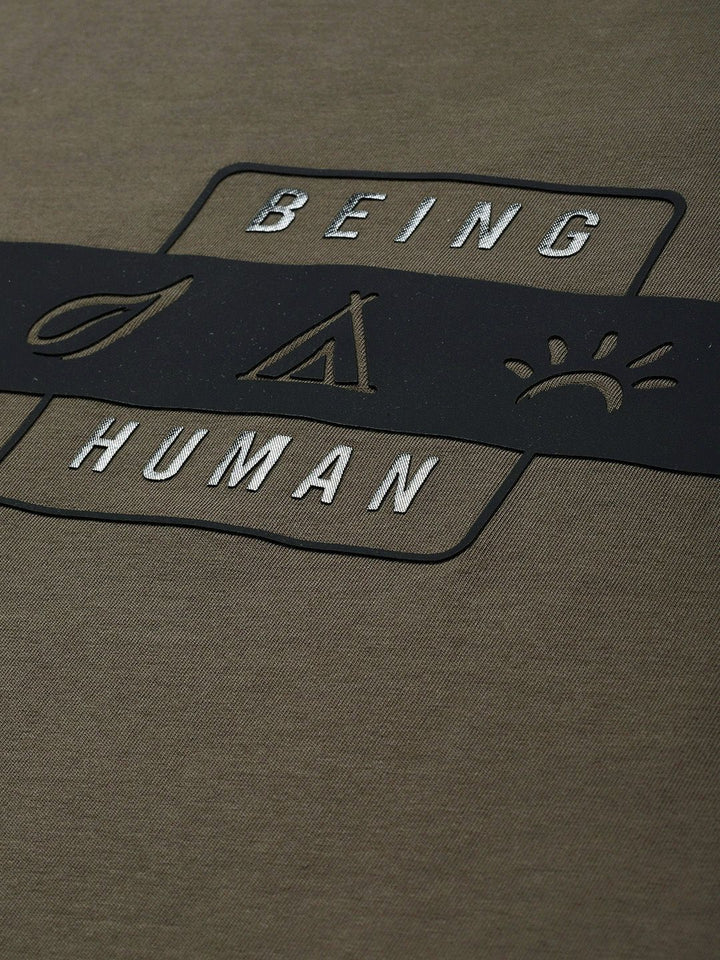 Being Human Clothing Men Brand Logo Printed Round Neck T-shirt