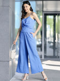 DressBerry Twisted Detail Textured Top and Trousers Co-Ord Set