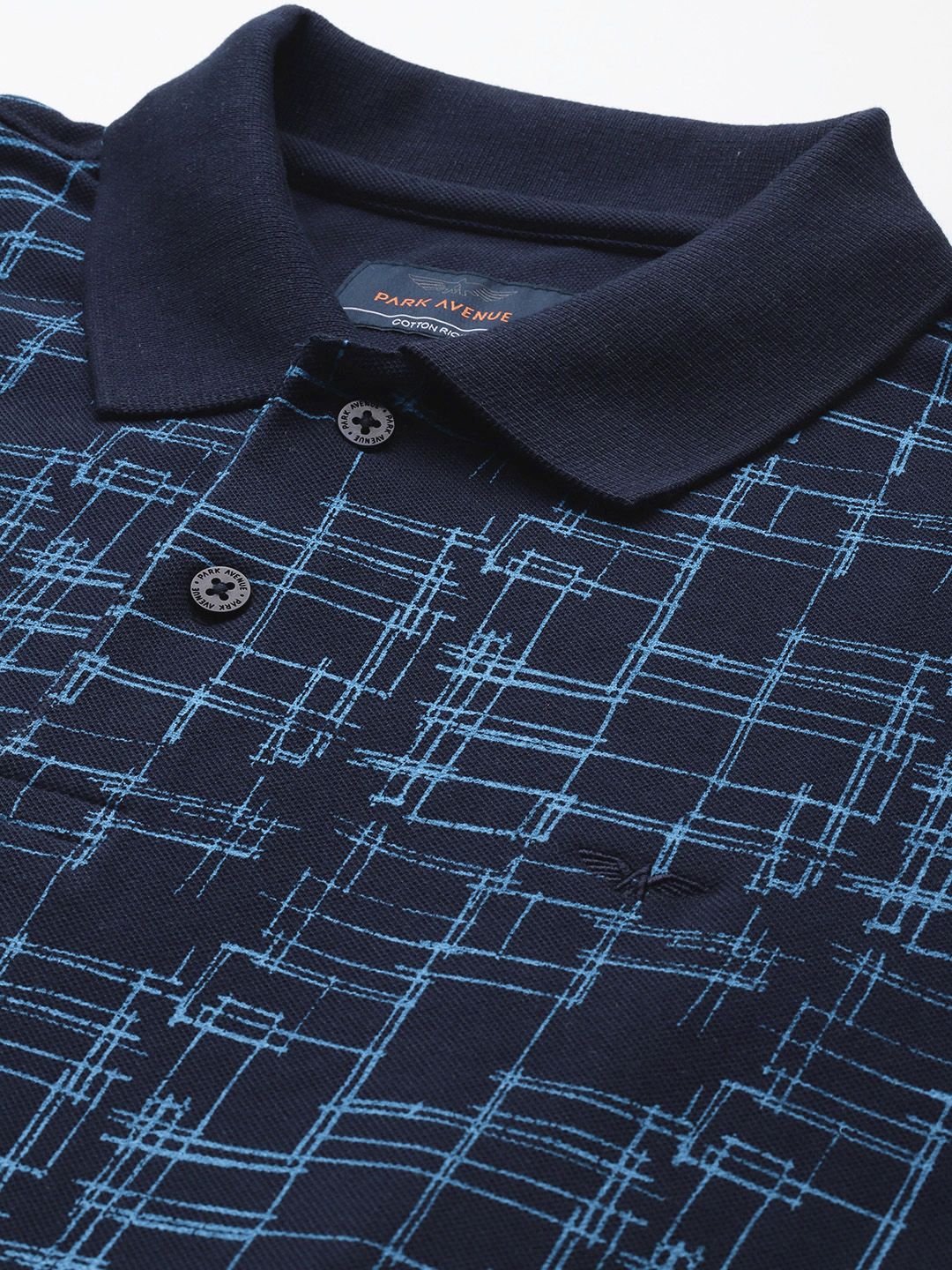 Park Avenue Abstract Printed Polo Collar T-shirt