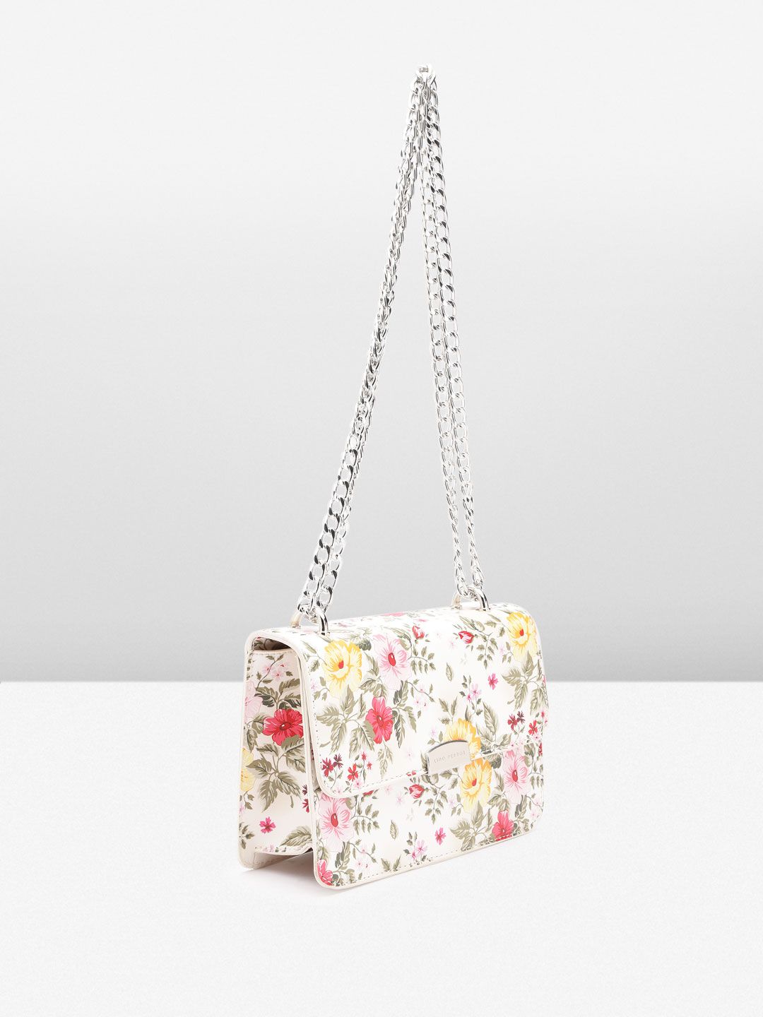 Lino Perros Floral Printed Structured Sling Bag