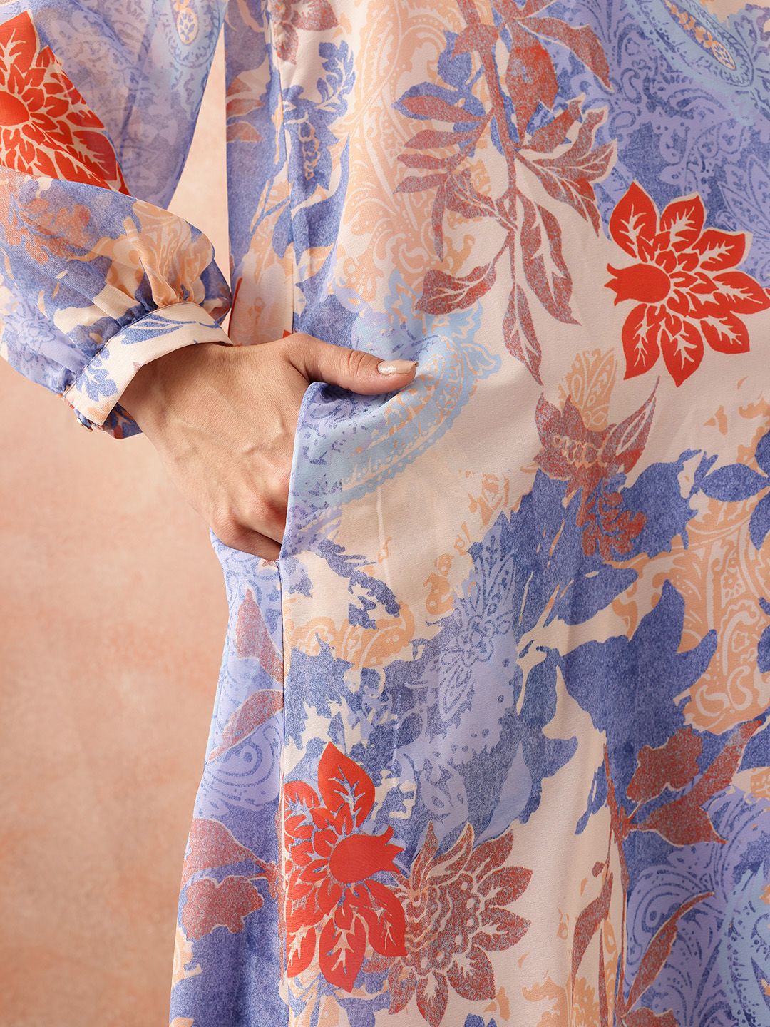 all about you Women Floral Printed Kurta