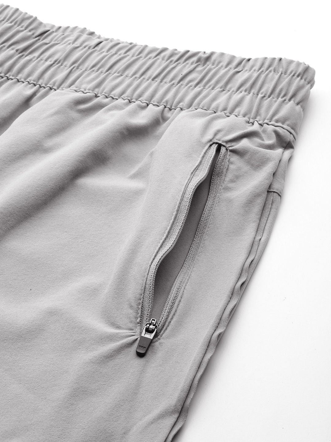 HRX by Hrithik Roshan Men Grey Solid Slim Fit Rapid-Dry Antimicrobial Running Track Pants