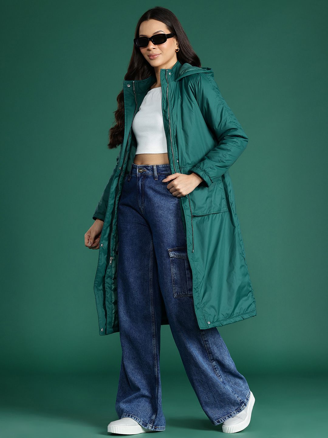 DressBerry Hooded Longline Padded Jacket