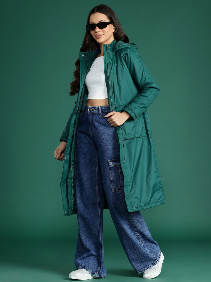 DressBerry Hooded Longline Padded Jacket