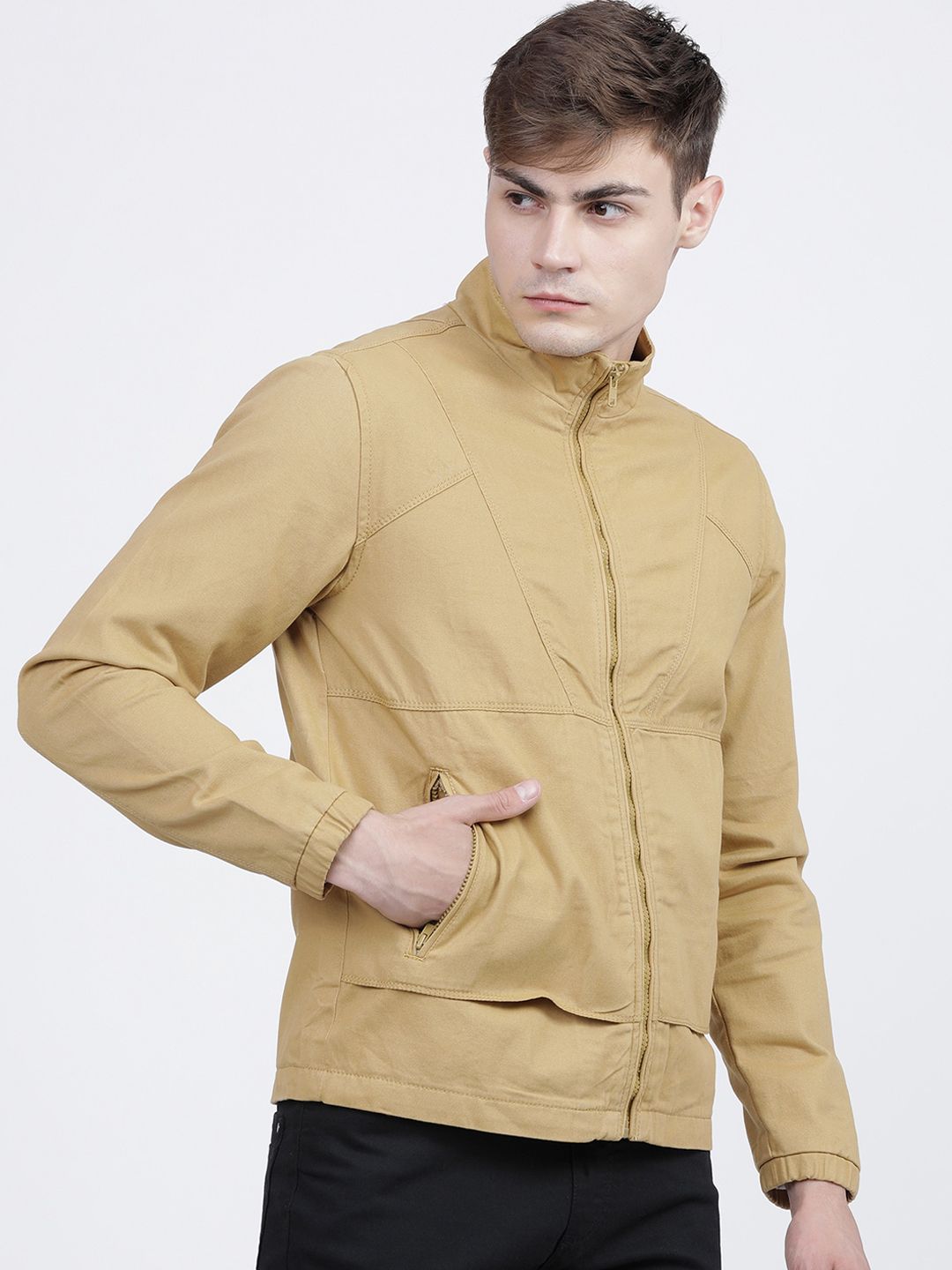 HIGHLANDER Men Khaki Padded Jacket