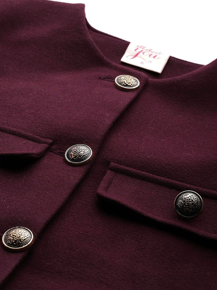 all about you Single Breasted Mandarin Collar Regular Fit Blazer