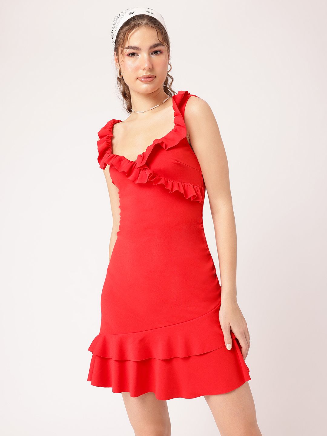 DressBerry Cocktail Glam Ruffled Dress