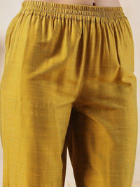 Anouk V-Neck Three-Quarter Sleeves Panelled Kurta with Trousers